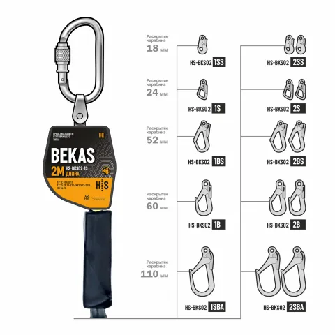 Размер карабинов